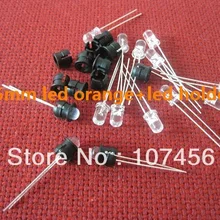 100 шт 5 мм круглые светодиодные! 5 мм светодиодный оранжевый+ светодиодный держатель быстрая