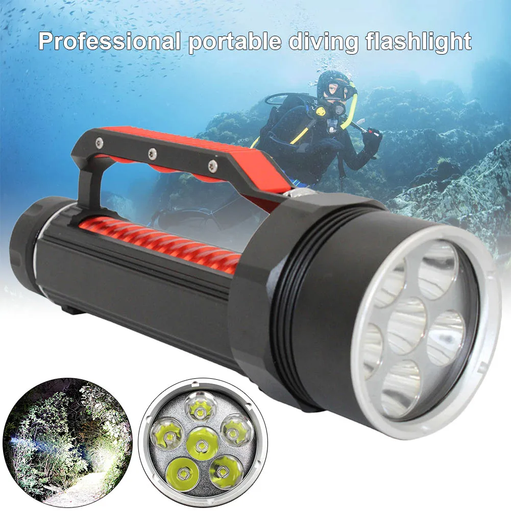 

1 Pcs LED Diving Flashlight Torch Portable Waterproof Lamp High Power Underwater AI88