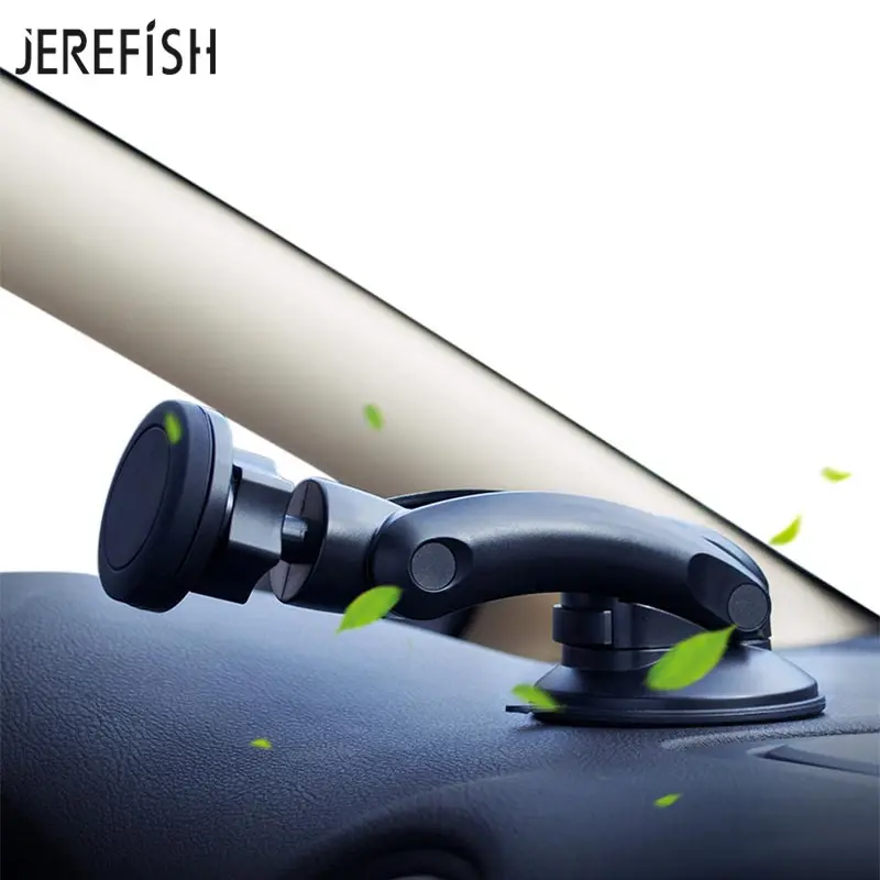 

JEREFISH Universal Magnetic Car Phone Holder for iPhone 6s 7 8 X Car Windshield Mount Phone Holder Stand Support Cellular Phone