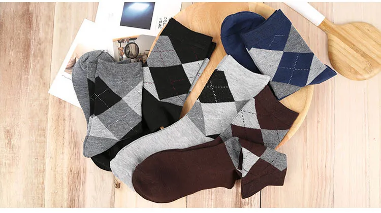 5 пар в коробке Бизнес Для мужчин Носки Harajuku Calcetines HOMBRE обычный классический носок Для мужчин дышащие однотонные коттоновые носки