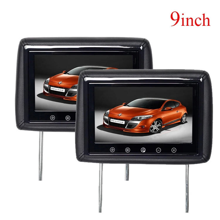 

2pcs 9inch car monitors with 2 av input 800x480 tv headrest tft lcd monitor for car 16:9 monitor 4:3 monitor headrest monitor