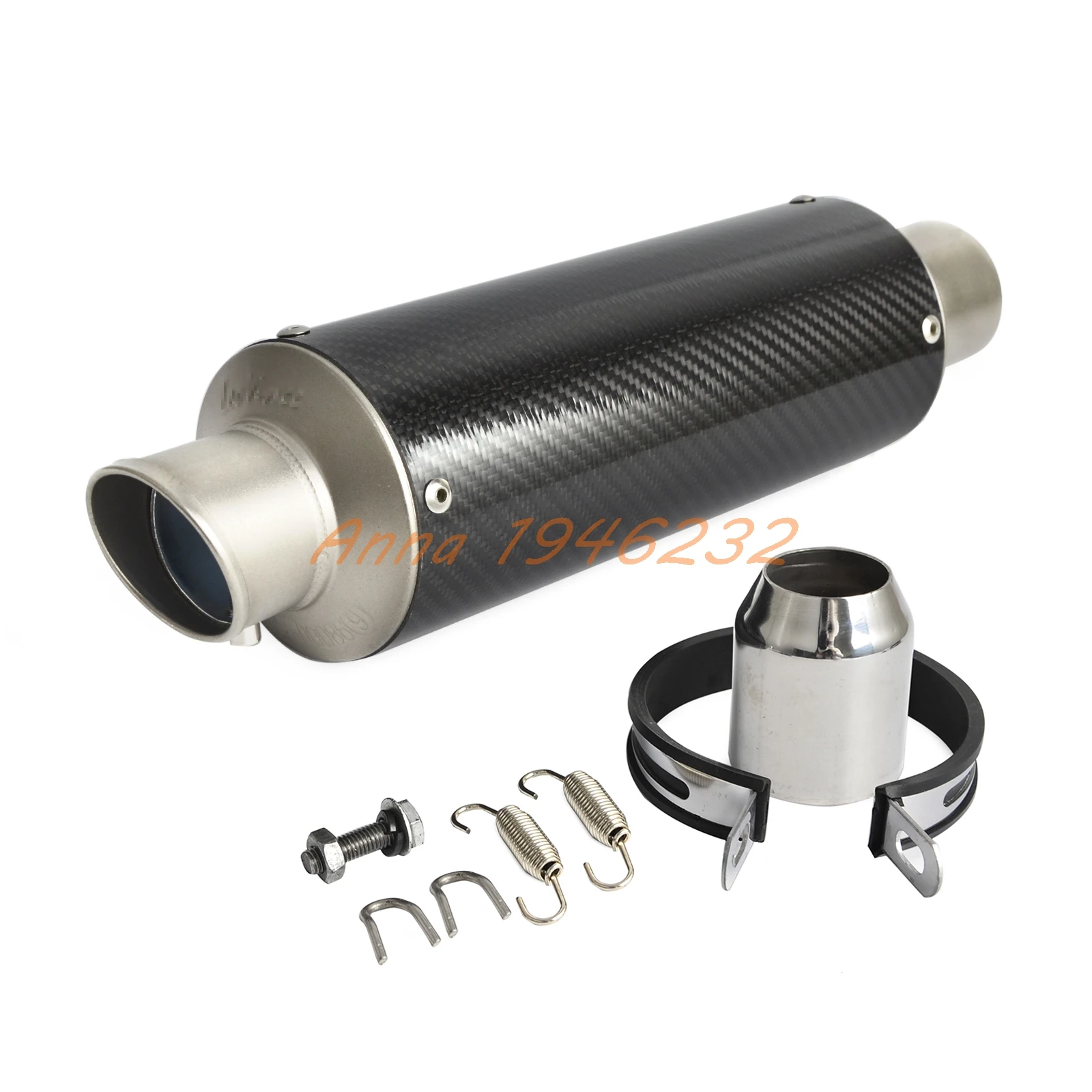

Motorcycle Stainless steel Carbon Fiber Round Slip-on Exhaust Muffler Motocross Enduro Supermoto Dirt Bike