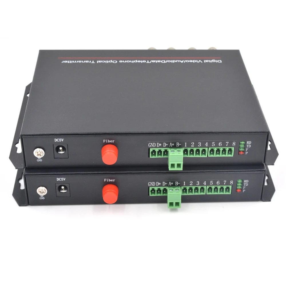 us $205 0 multifunction 4 channel video audio data optical media converter transmitter receiver s m 20km for cctv security system in fiber optic 3g hd sdi over single fiber optic