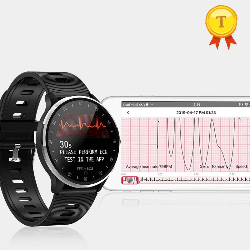 ECG PPG умный Браслет приборы для измерения артериального давления SpO2 часы для мужчин и женщин монитор сердечного ритма фитнес-браслет трекер активности