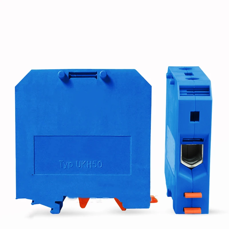 

10pcs 50pcs 100pcs Blue UK50N Din Rail Electrical Conductor Terminal Connector UK-50N Wire Cable Terminal