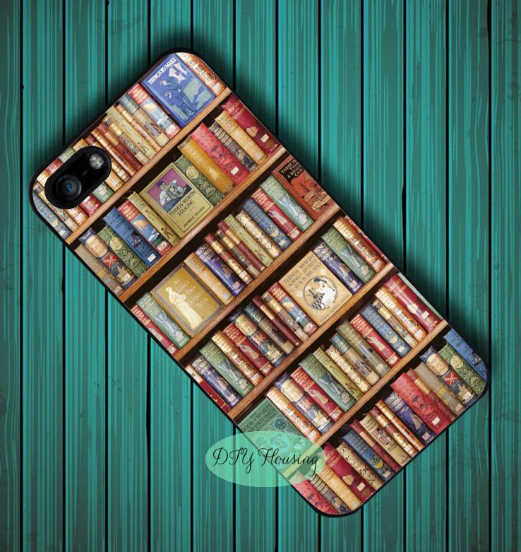 Bookshelf Book Lover case for iphone X 4s 5 5s SE 5c 6 6s 7 8 Plus Samsung J7 s4 s5 mini s6 s7