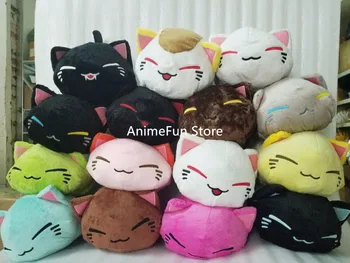 

25pcs/lot Cartoon Nemuneko Rose Series Sleeping Cat Soft Plush Doll Toys Kawaii Neko Cat Animal Pillow Free Shipping 28cm