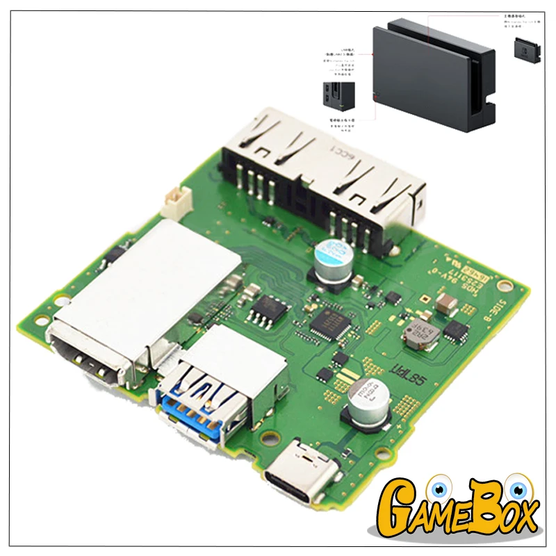  Original HDMI Port Socket Connector PCB Motherboard for Nintend Switch HDMI Dock Charger Board Moth