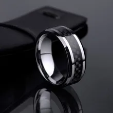 Бренд Saya, полированные кольца из черного углеродного волокна, ширина 8 мм/6 мм, вольфрамовые кольца для мужских пальцев, размер 5-12,5, удобная посадка