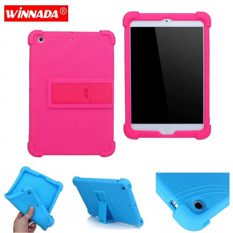 

Silicone case for ipad mini 3 / mini 2 cover soft rubber tablet case with moive stand coque para for Apple ipad mini 7.9 inch