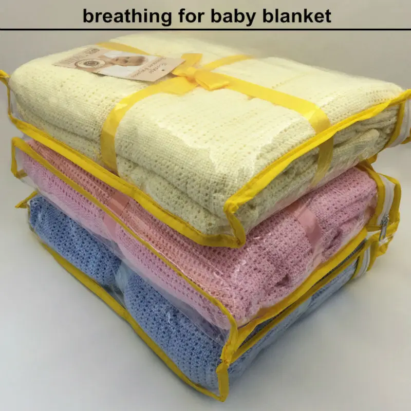 

New 100% Cotton Baby Blanket Knitted Breathable Props Kids Crib Casual Sleeping Hole Wrap Blankets Baby Stroller/Car Swaddling