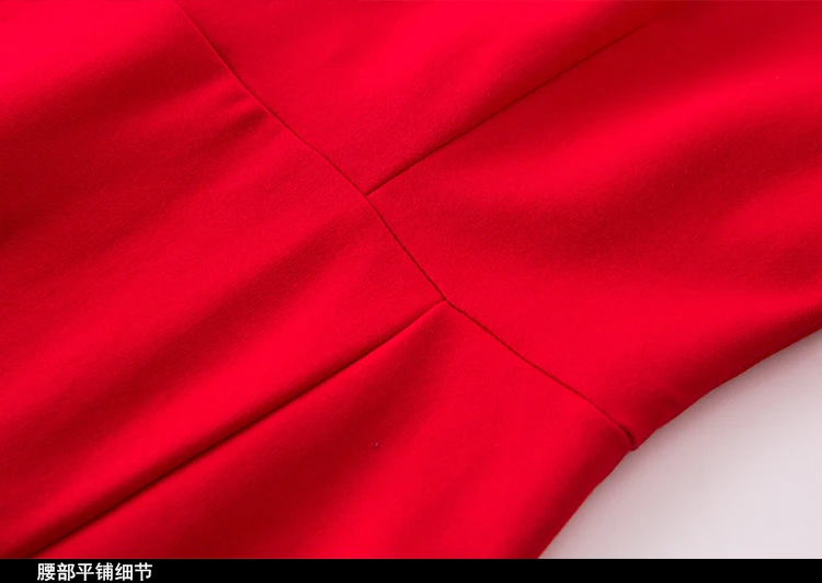 Женское платье больших размеров, L-5XL, высококачественное весенне-летнее платье с расклешенным рукавом, гофрированным низом выше колена, модное милое красное платье