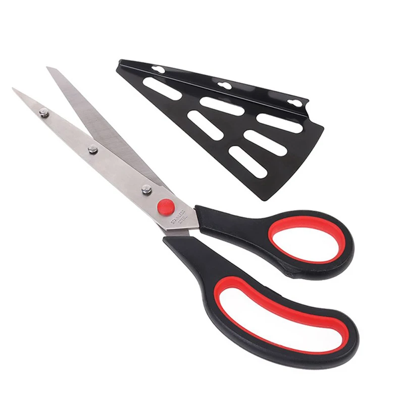 1 Pcs Pizza Scissor Cutter Stainless Steel Scissor Cut Pizza with Detachable Spatula LBShipping
