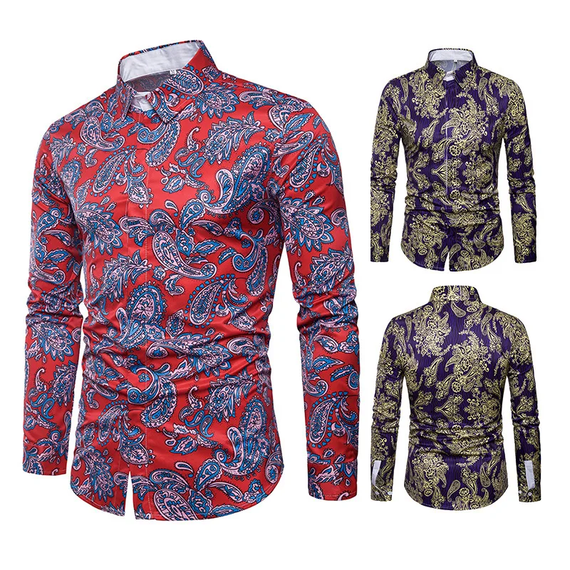 Top Quality Men's Printing Long Sleeve Shirt