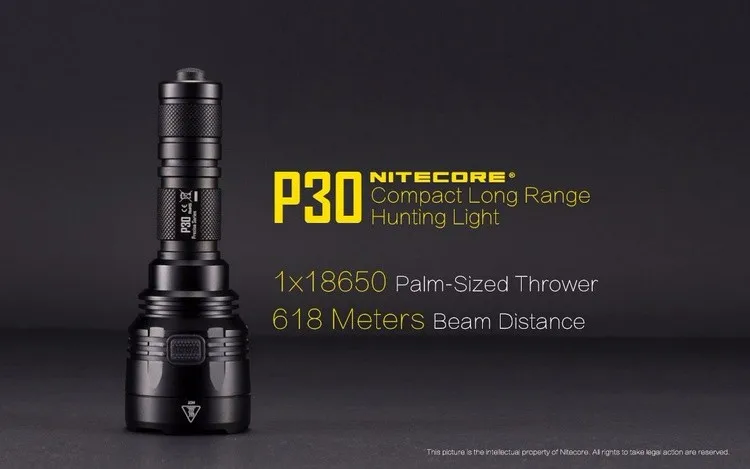 NITECORE P30 фонарик CREE XP-L HI V3 Макс. 1000lm светодиодный фонарик 618 м на 18650 Аккумулятор для охоты факел поиск