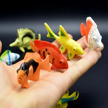 

12PCS 5cm Tropical ocean fish model kids birthday party favor baby shower girl boy party gift pinata fillers carnival prizes
