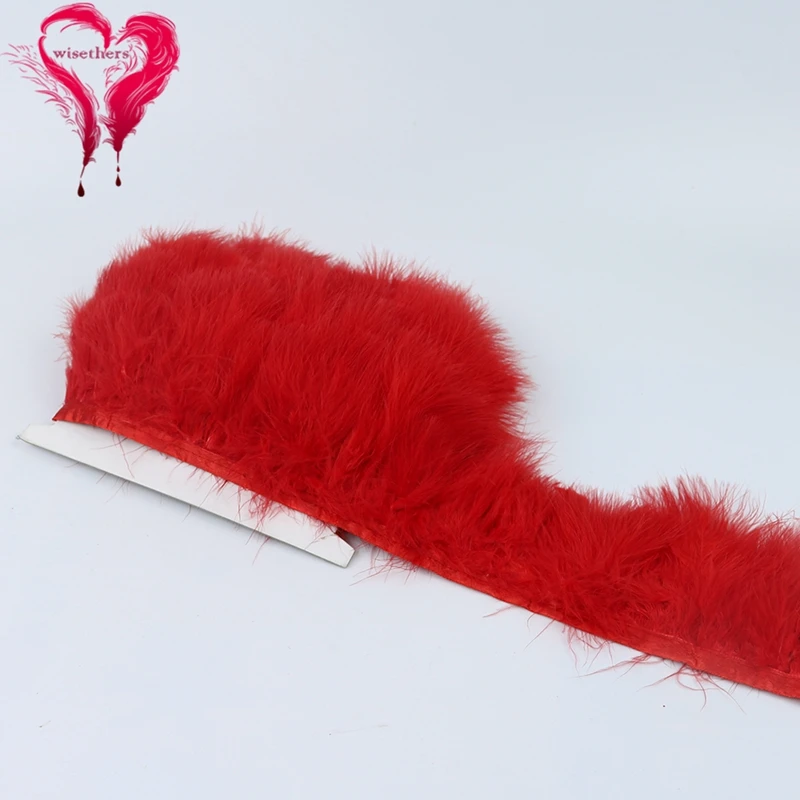 Fancy Soft Colorful Feather Ribbon 4 3 red marabou trimming 5