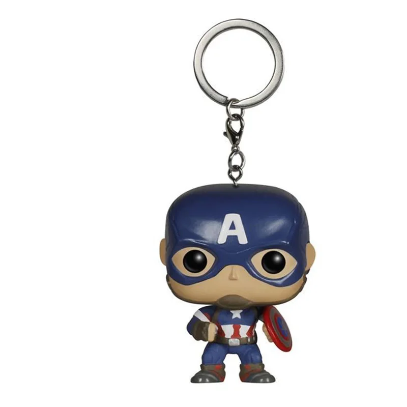 

Captain America Key Chain Marvel Action Figure Keychain Avengers Endgame Figures Model Key Ring