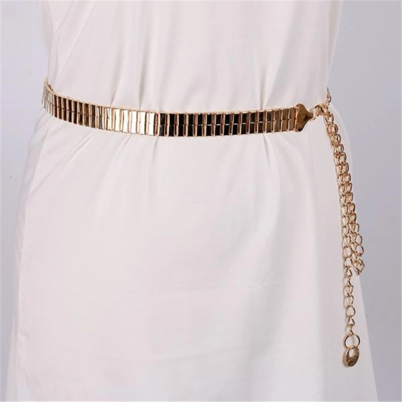 

2019 Womens Belts Golden Color Metal Belt Women Ladies Snake Bones Chain Waist Strap Trendy Body Chain Cinturones Mujer#1126