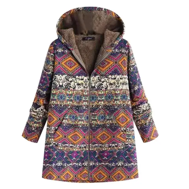 2019 Plus Size Women Winter Hooded Coats Cotton Boho Thick 5XL Casual ...