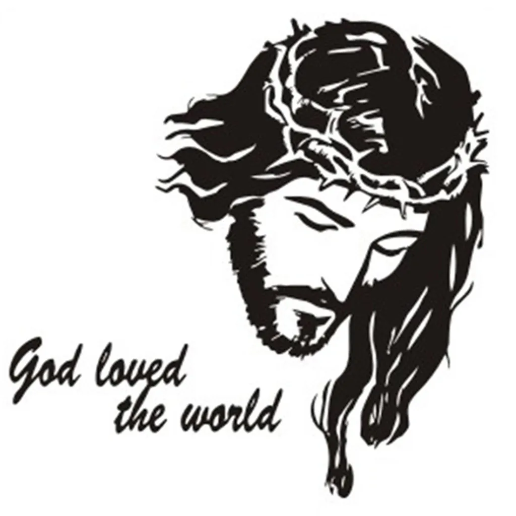 

Jesus Christ Wall Decal Vinyl Art Mural Church Wall Stickers Religious Interior Removable Classic Christian Home Decor muraux