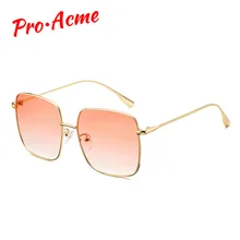 Pro Acme брендовые дизайнерские негабаритные модные квадратные солнцезащитные очки для женщин, металлическая оправа, солнцезащитные очки для женщин, градиентные Оттенки UV400 PA1267