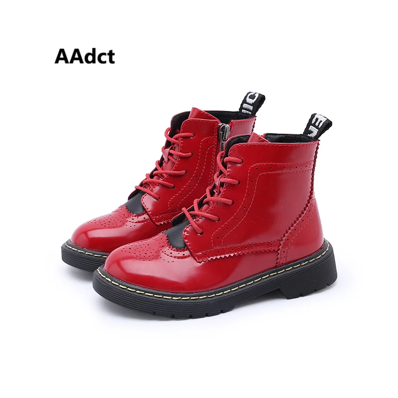 

AAdct 2018 Fashion children shoes Brand High quality girls boots British style All-match soft sole rubber kids boots for girls