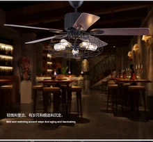 Лофт Промышленные E27 вентилятор люстра старинные ресторан тихий дом светодиодный дистанционный пульт вентилятор люстры с свет