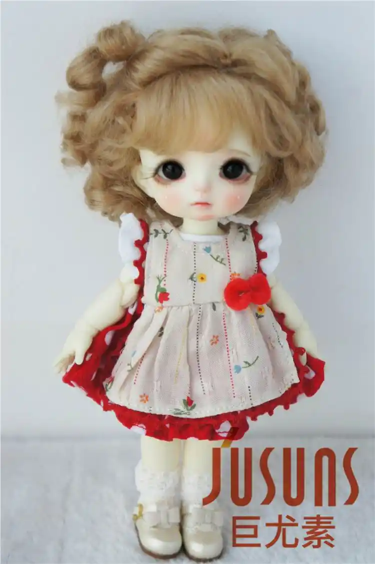 6-7inch Short Baby Curly Mohair Doll Wigs 1//6 YOSD Lati Doll Accessories 5 Color