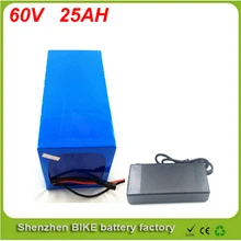 60V 25AH Lithium Battery Electric Bicycle Scooter 60V 500W 1000W 3000W Battery Lithium-ion ebike battery pack For Samsung cell