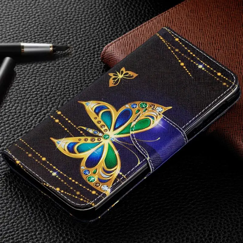 

Hight Quality Painted Case For Huawei Enjoy 7s P30 P20 P10 P9 Lite Mini Y5 II Y6 Y7 Y9 2018 PU Leather Fashion Lotus Cover DP07Z