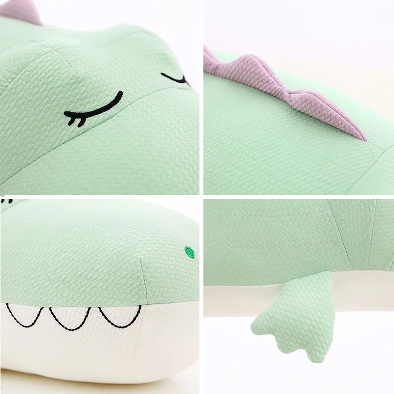 cuddly pop soft lying cartoon crocodile plush pillow big stuffed anime alligator doll pillow for baby gift decoration 31inch 80cm  DY50086 (7)