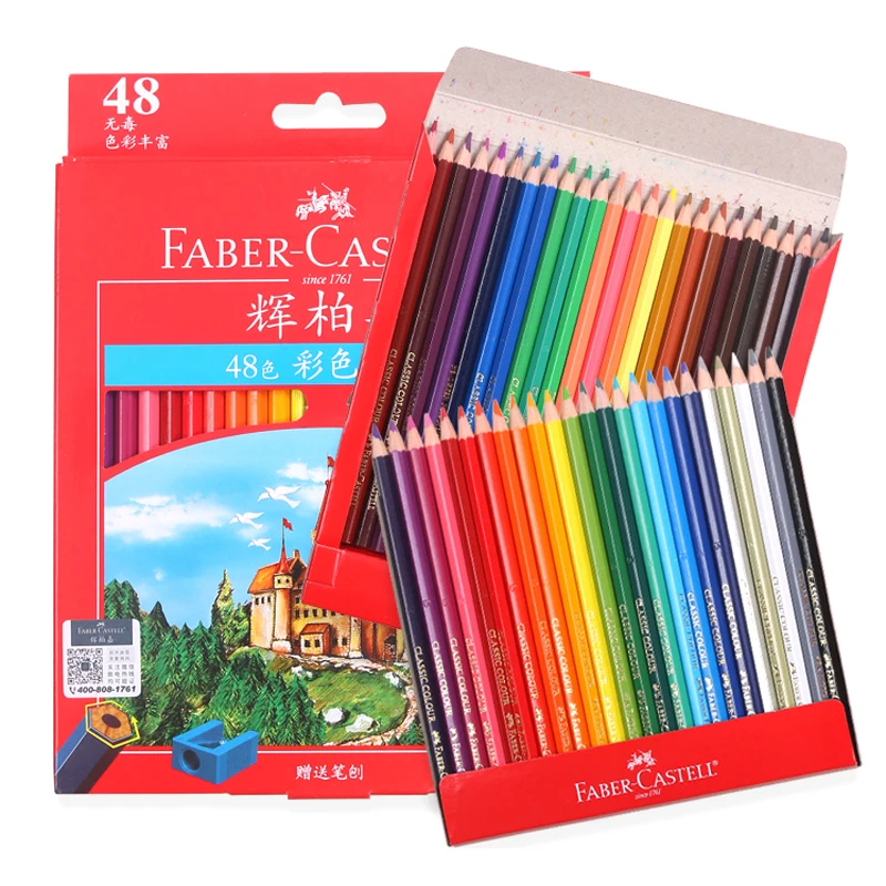 Faber Castell 72 Цвета жирной карандаши нетоксичные профессиональный набор цветных