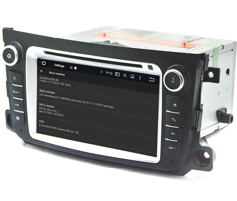 8 Core 2G RAM 32G ROM Android 6.0 Car DVD GPS Navigation System Radio Media Stereo for Mercedes-Benz Smart Fortwo 2011 2012