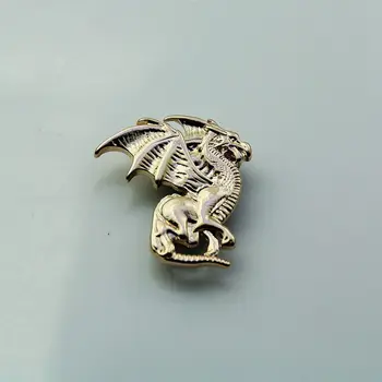 

(KBD02) Wholesale 50pc 1'' Western Winged Dragon Concho Saddlery Tack Belt Conchos Right-Face Gold