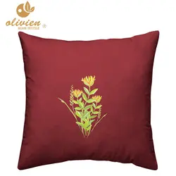 Подушка для дивана роспись акварель Licorice декоративные китайские стильные наволочки растение реверсивная бордовая наволочка для кафе 45 см