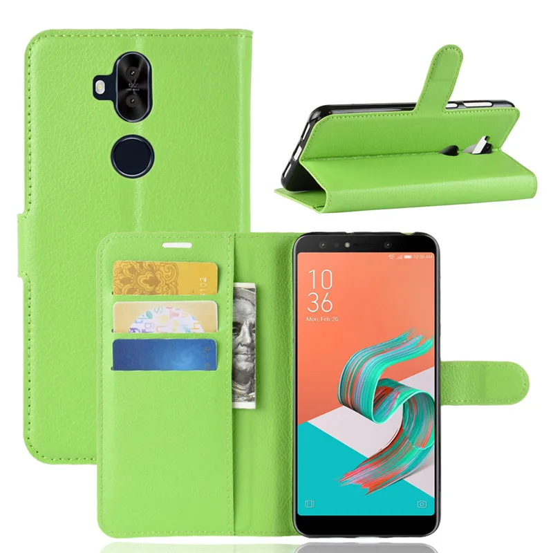 A. spanice для ASUS ZC600KL Бумажник Флип кожаный чехол подставка держатель TPU Zenfone 5 Lite