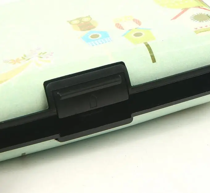 Kawaii Сова пластиковая коробка для карт 7 карманов дизайн карта крышка автобус банк карта держатель канцелярские принадлежности Школьные