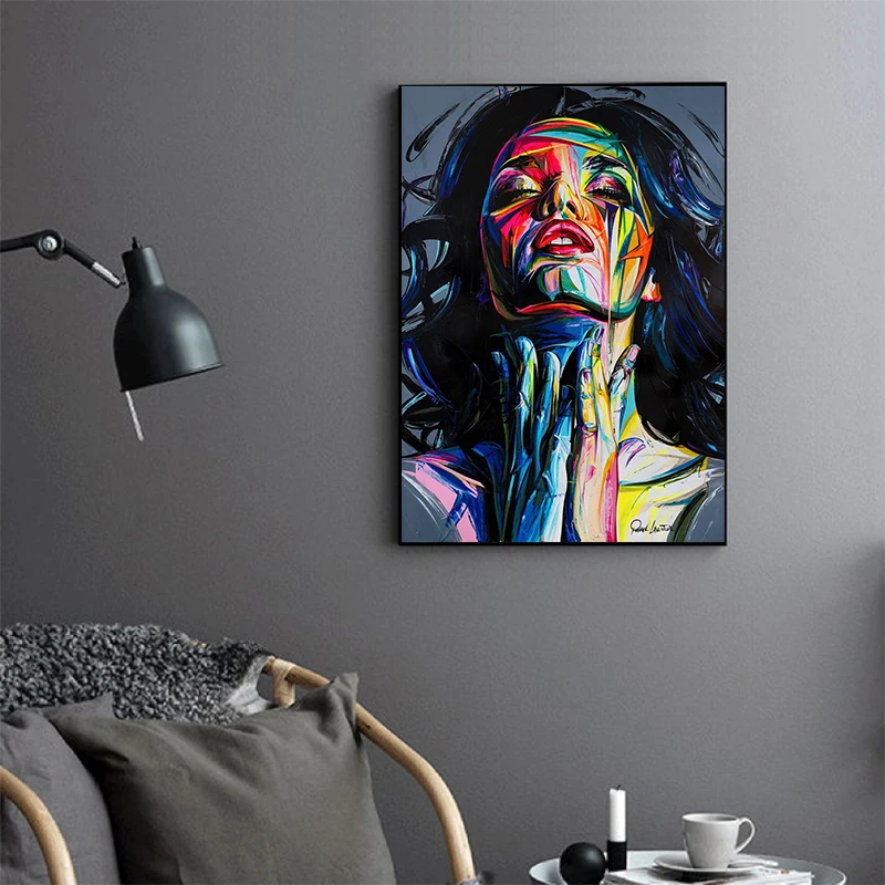 MUTU настенный художественный плакат лицо картина маслом Франсуаза Sty цвет DH холст печать абстрактные картины на холсте картина для гостиной