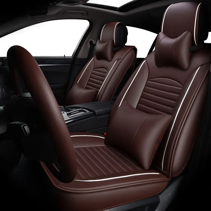 Кожаный Авто универсальный чехол для автомобильных сидений чехлы land rover freelander 2