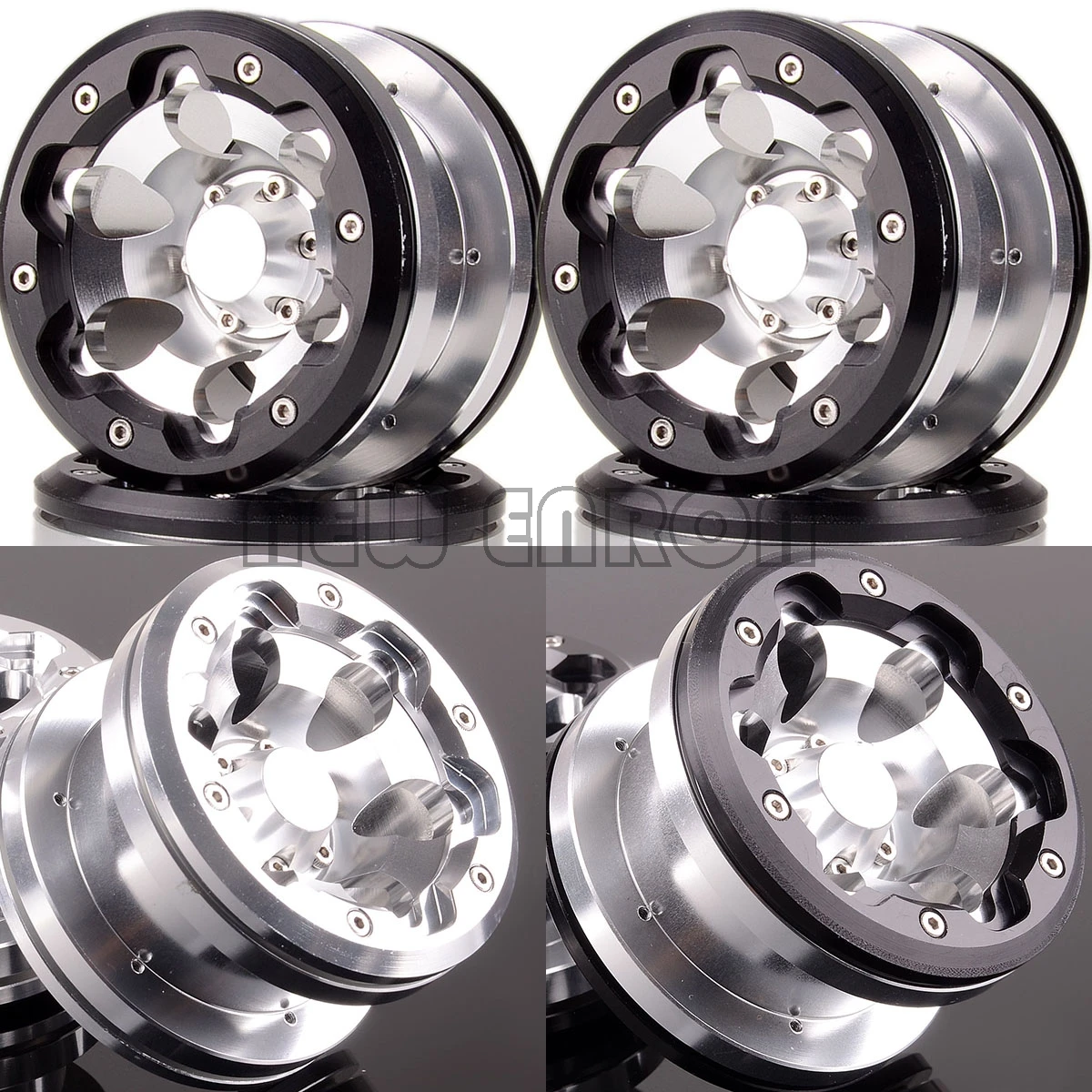 

NEW ENRON 4pcs Aluminum 2.2" 6 Holes Beadlock Wheels(4) RC 1/10 Model Axial RC Crawler Yeti/Wraith