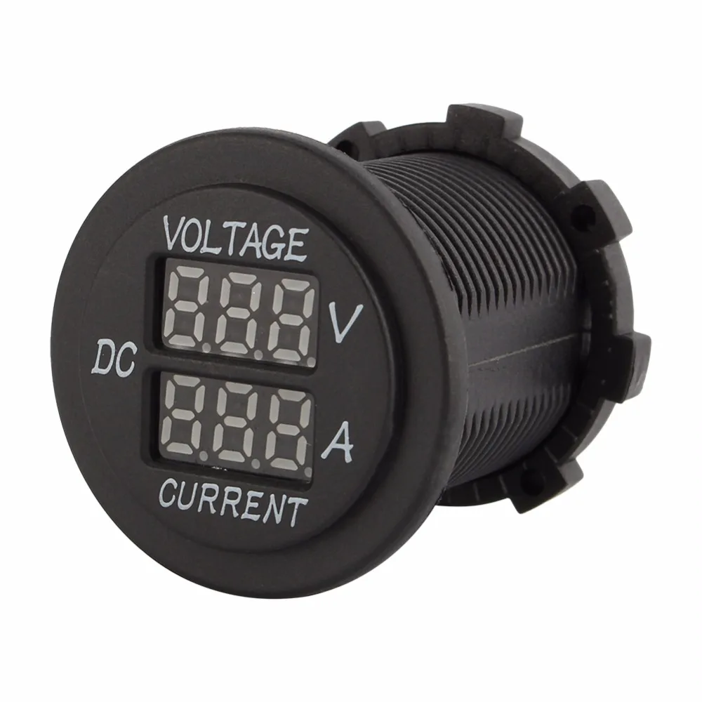 

Motorcycle Scooter 6-36V LED Amp Dual Double-layer Display Red Digital Volt Meter Gauge Voltmeter Ammeter 1-10A