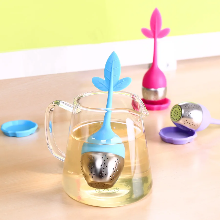 

5PCS/Set Silicone Reusable Tea Strainer For Loose Leaf Herbal Spice Filter Tools Sweet Leaf Tea Infusers Tea Bags Filter Teapot