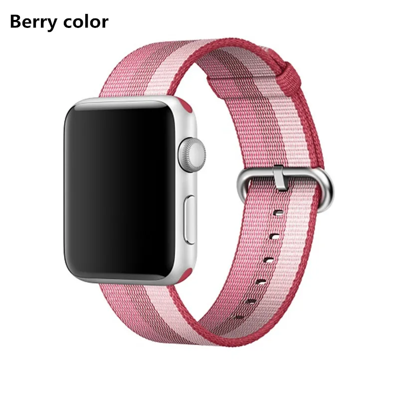 Nato Strap for Apple Watch Band pulseira apple watch 5 4 3 44mm 40mm correa Woven Nylon iwatch band 42mm 38mmBracelet belt - Цвет ремешка: 23