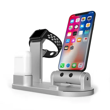 

4 in1 Charging Dock Station Stand Holder for AirPods IPad Air Mini Apple Watch iWatch 38mm 42mm for iPhone X 8 7 6 6S 5S Plus