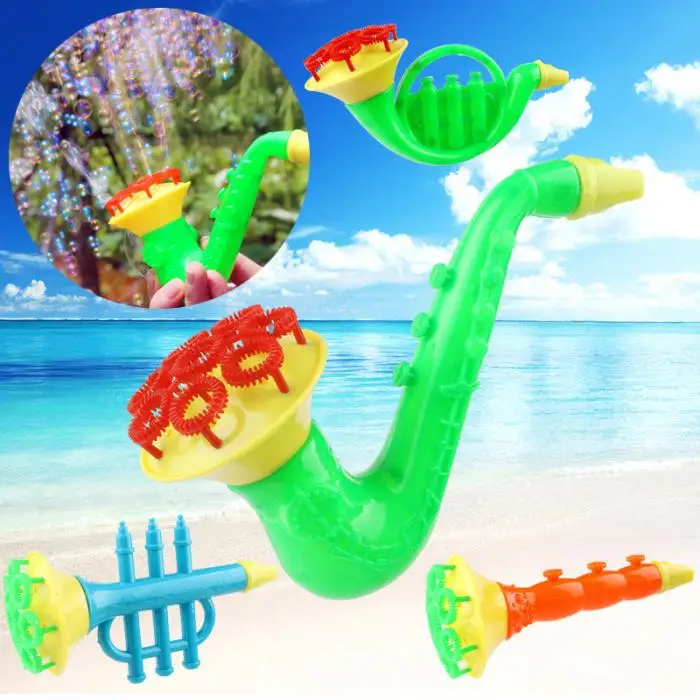 1 шт. детские игрушки для выдувания воды пузырьковое мыло Saxphone форма воздуходувка для детей на открытом воздухе S7JN