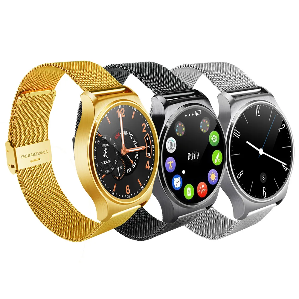 Новый gw01 bluetooth Смарт часы ips круглый экран smartwatch жизнь для apple ios huawei android