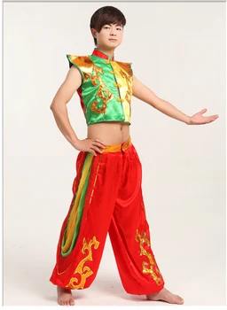 

Sale Dance Costumes Dragon Costume Male Younger Chinese Folk Dance Drum Costumes Spring Festival Stage Performance Clohtes
