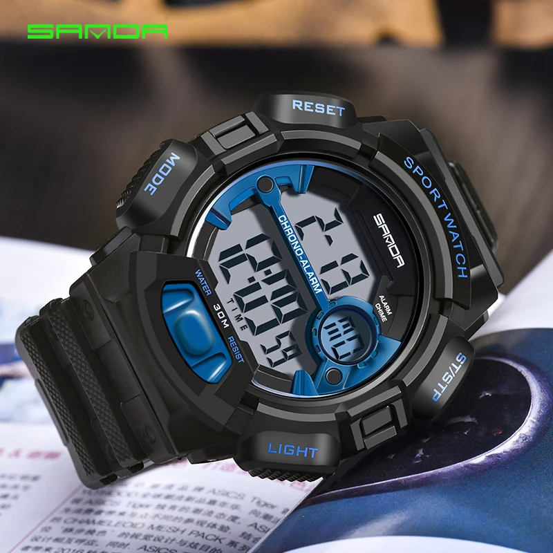 

SANDA 2018 New Military Sport Watch Men Alarm 30M Waterproof Watches LED Back Light Digital Wristwatches Relogio Masculino 319