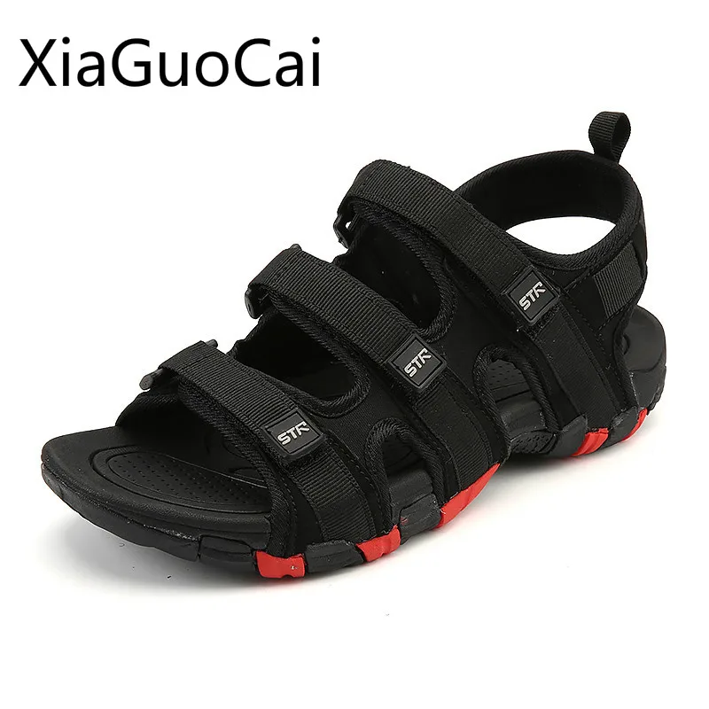 

High Quality Fashion Print Summer Men Casual Sandals Pu Leather Gladitor Male Autumn Slides Casual Beach Shoes